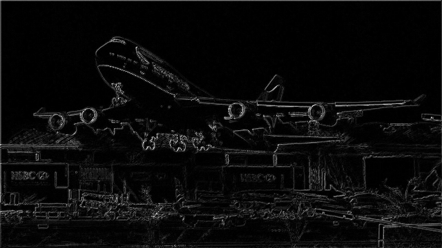 Airplane with naive edge detection